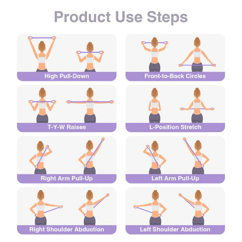 8 Figure Yoga Fitness Resistance Band